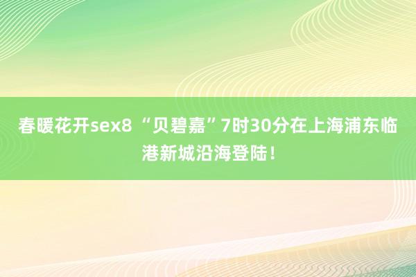 春暖花开sex8 “贝碧嘉”7时30分在上海浦东临港新城沿海登陆！