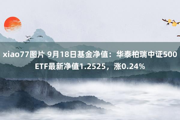 xiao77图片 9月18日基金净值：华泰柏瑞中证500ETF最新净值1.2525，涨0.24%