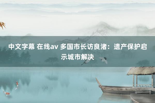 中文字幕 在线av 多国市长访良渚：遗产保护启示城市解决