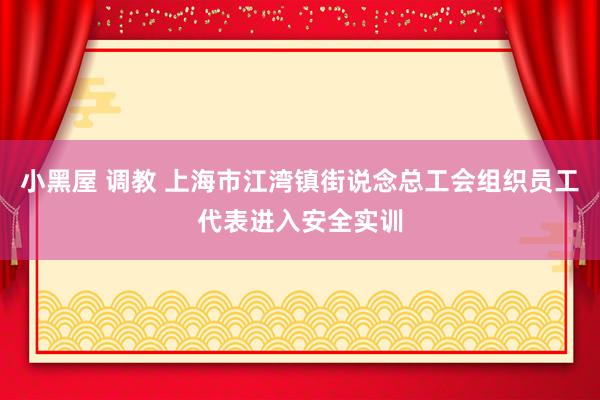 小黑屋 调教 上海市江湾镇街说念总工会组织员工代表进入安全实训