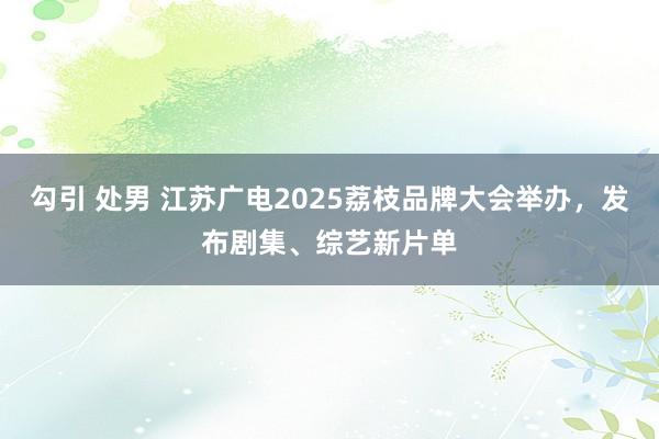 勾引 处男 江苏广电2025荔枝品牌大会举办，发布剧集、综艺新片单