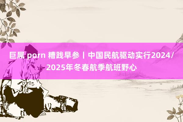 巨屌 porn 糟践早参丨中国民航驱动实行2024/2025年冬春航季航班野心