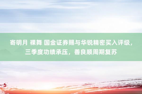 寄明月 裸舞 国金证券赐与华锐精密买入评级，三季度功绩承压，善良顺周期复苏