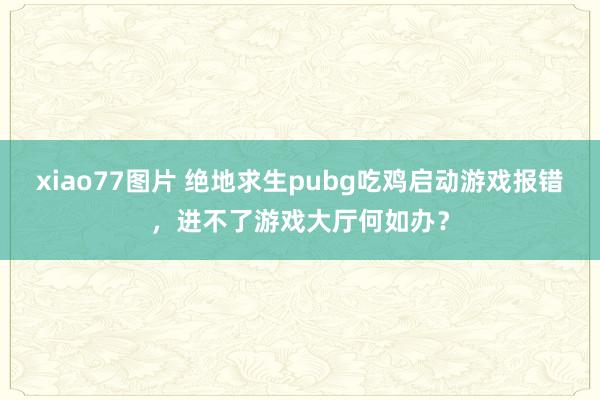 xiao77图片 绝地求生pubg吃鸡启动游戏报错，进不了游戏大厅何如办？