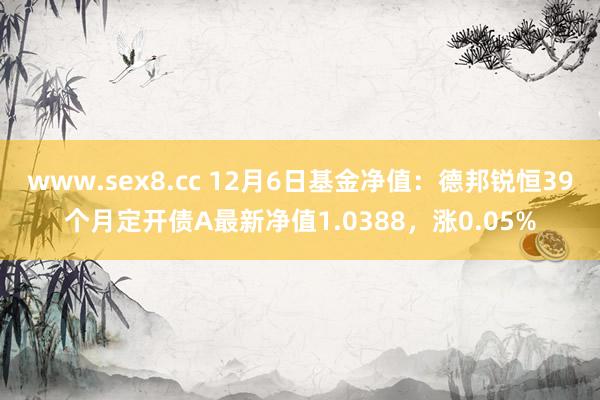 www.sex8.cc 12月6日基金净值：德邦锐恒39个月定开债A最新净值1.0388，涨0.05%