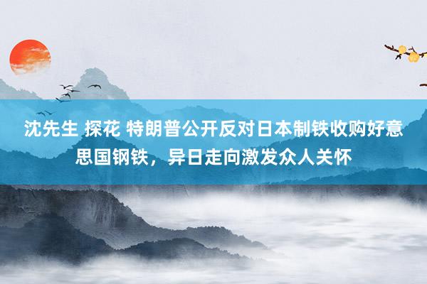 沈先生 探花 特朗普公开反对日本制铁收购好意思国钢铁，异日走向激发众人关怀