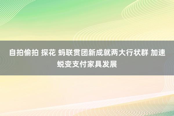 自拍偷拍 探花 蚂联贯团新成就两大行状群 加速蜕变支付家具发展