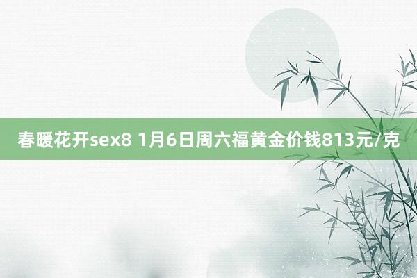 春暖花开sex8 1月6日周六福黄金价钱813元/克