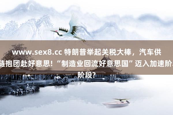 www.sex8.cc 特朗普举起关税大棒，汽车供应链抱团赴好意思! “制造业回流好意思国”迈入加速阶段?