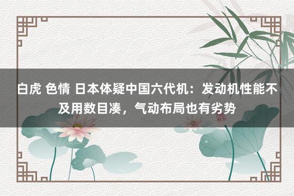 白虎 色情 日本体疑中国六代机：发动机性能不及用数目凑，气动布局也有劣势